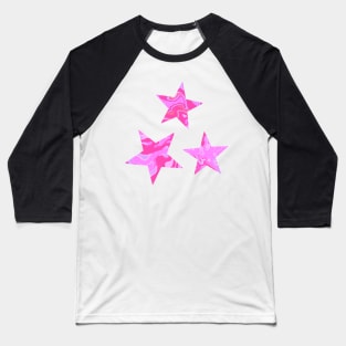 Bright pink stars Baseball T-Shirt